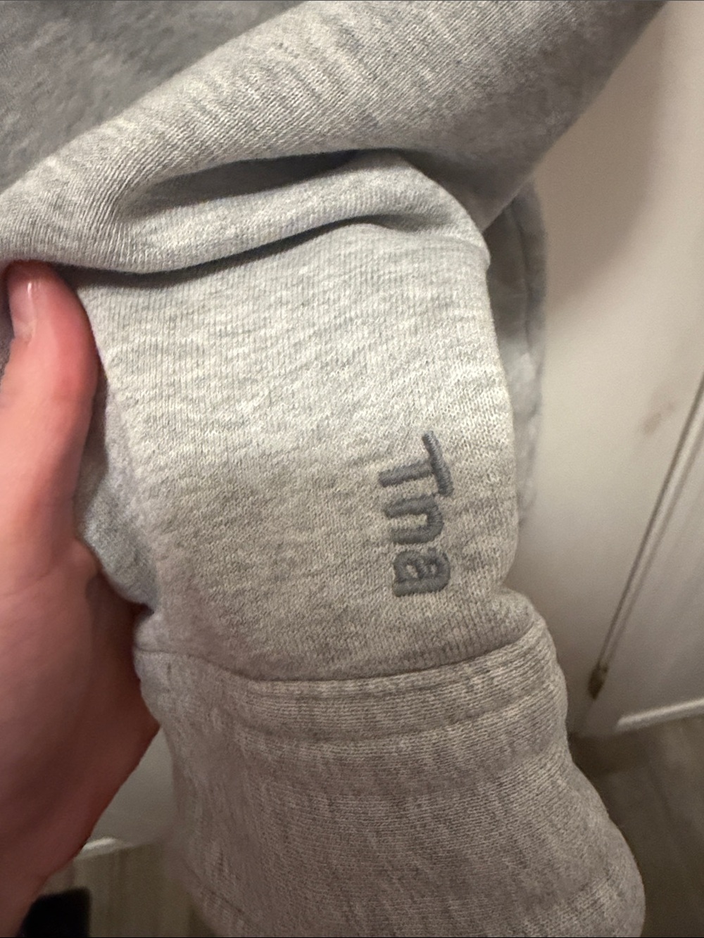 TNA Cozy Fleece Boyfriend Button-up Shirt Jacket in Light Gray - Picture 5 of 7